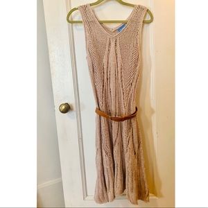 Beige Sweater Dress - Bohemian